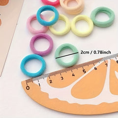 100pcs Colorful Hair Ties for Girls Ponytail Holder Hair Accessories