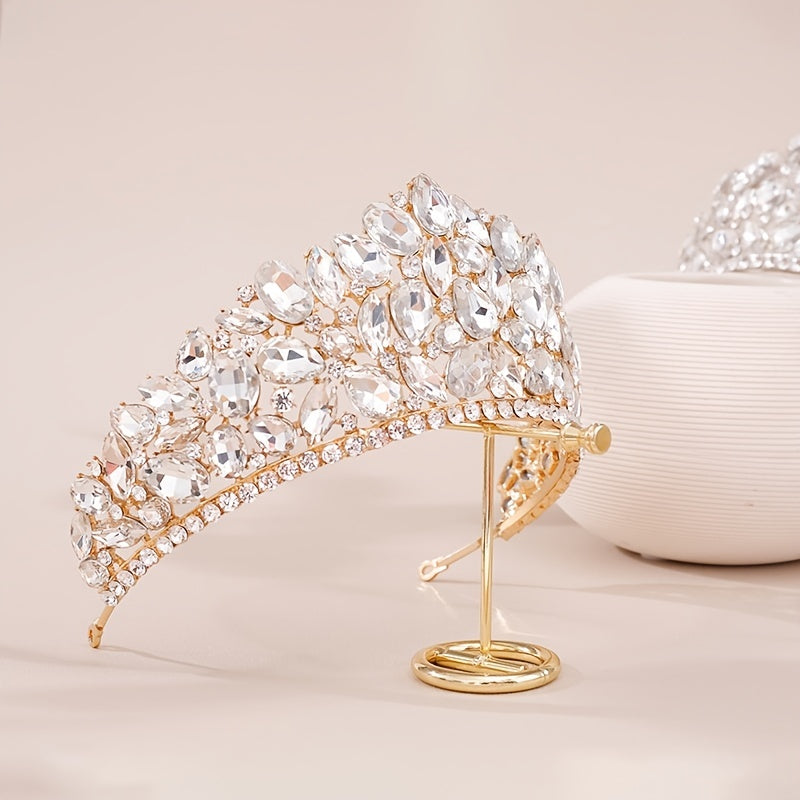 Rhinestone Crown Headband Queen Style Hair Band Hair Accessories