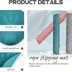 Non Slip Skipping Rope Mat for Yoga Training Body Shaping Weight Loss
