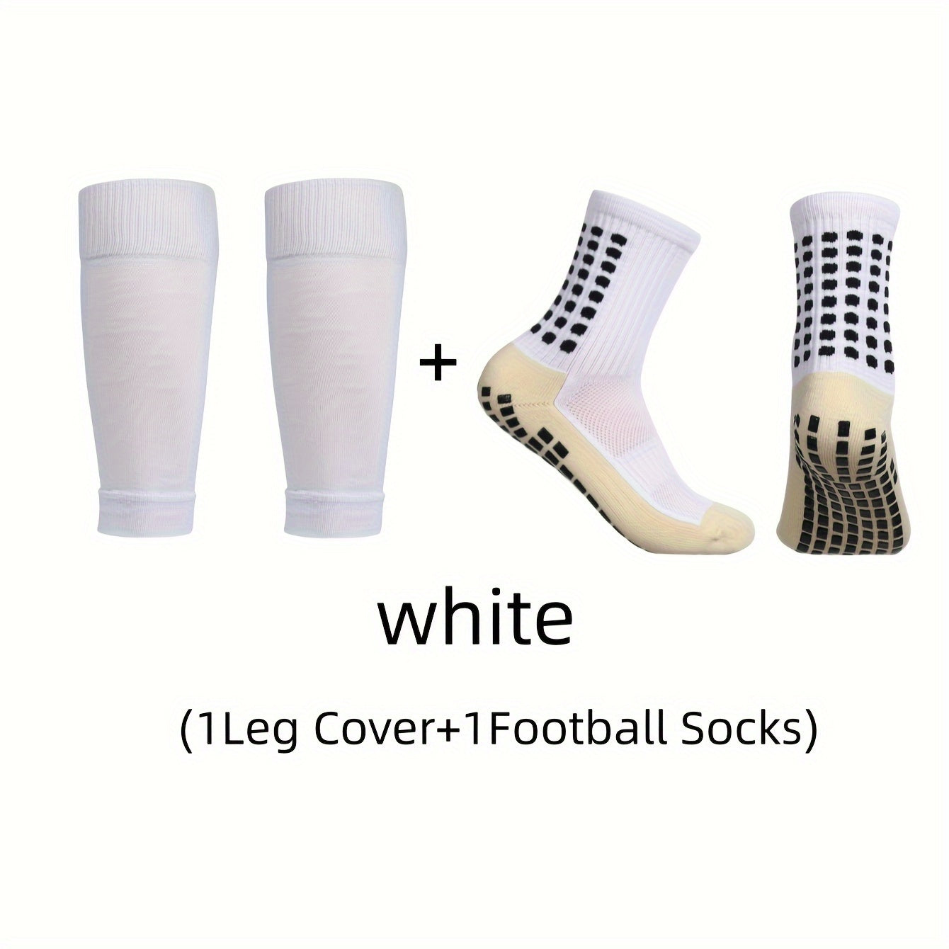 Men's Nylon Blend Breathable Fitness Shin Guards Anti Slip Socks