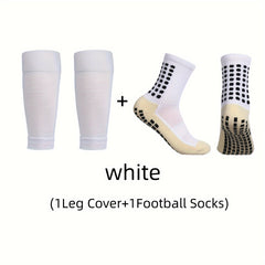 Men's Nylon Blend Breathable Fitness Shin Guards Anti Slip Socks