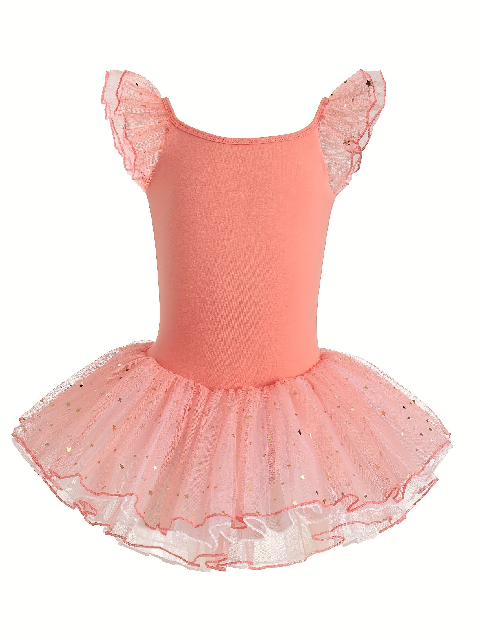 Girls 93 Cotton Sequin Trim Tutu Ballet Leotard Dance Suit