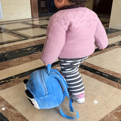 Kid's Cartoon Animal Fuzzy Backpack Small Casual Bag