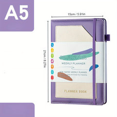 A5 Undated Plan Notebook for Time Management and Goal Achievement