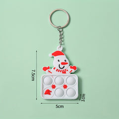 Christmas Series Silicone Keychain Toy Pendant Party Decor