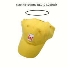 Kids Sunshade Breathable Baseball Cap with Letter Embroidery