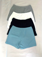 Versatile Basic Shorts 4 Pack Casual Wide Leg Biker Shorts Women