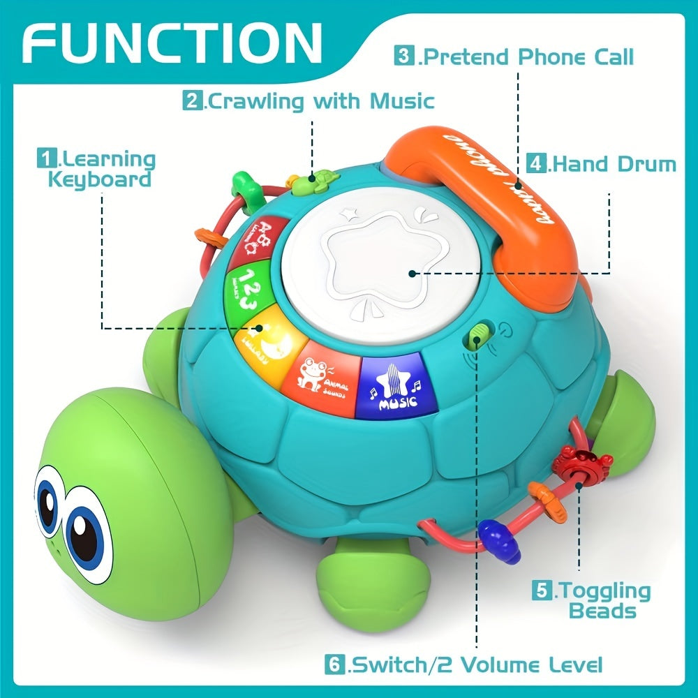 Early Education Music Turtle Toy for Infants 6-18 Months