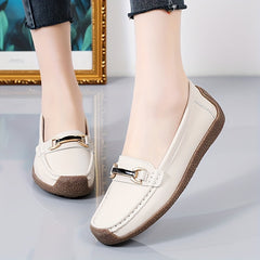 Women's Metal Decor Loafers Slip On Shoes Walking Shoes