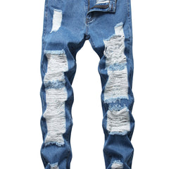 Men's Ripped Jeans Casual Street Style Denim Pants