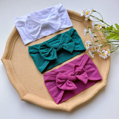 Nylon Soft Elastic Bow Headband for Baby