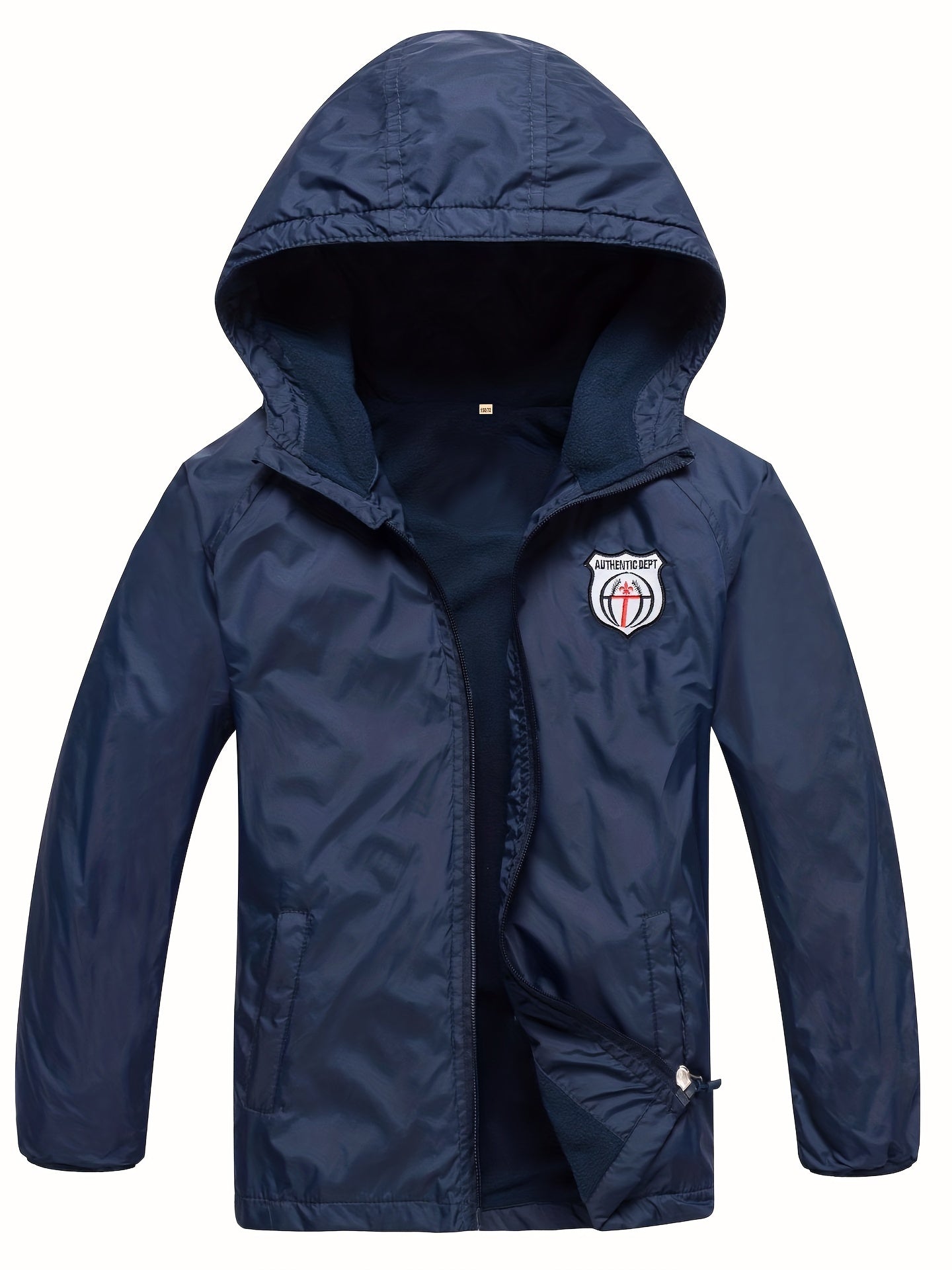 Boys Zip Up Hooded Jacket Raincoat Windbreaker Outerwear