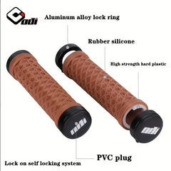 Vintage Small Cloth BMX Cycling Handlebar Grips Dual Lock Ring Set