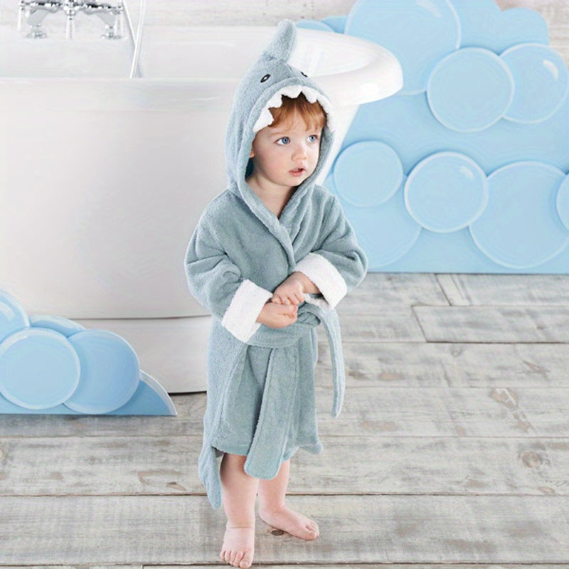 Soft Baby Hooded Towel Robe for Kids 0-9 Months