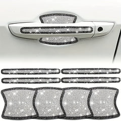 8Pcs Rhinestone Car Door Handle Stickers