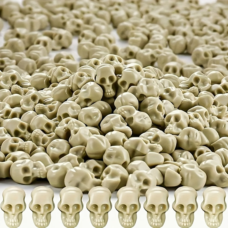 50pcs Halloween Mini Plastic Skull Head for Vase Filler & Decor
