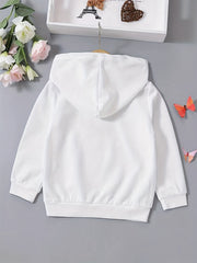 Girls' Butterfly Graphic Hooded Sweatshirt Long Sleeve Casual Comfort Fit