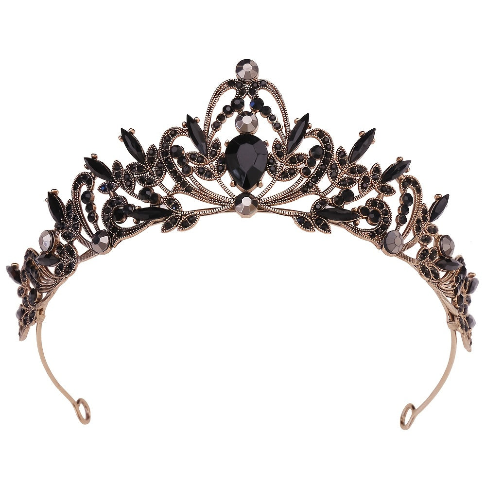 Vintage Baroque Rhinestone Wedding Crystal Tiara