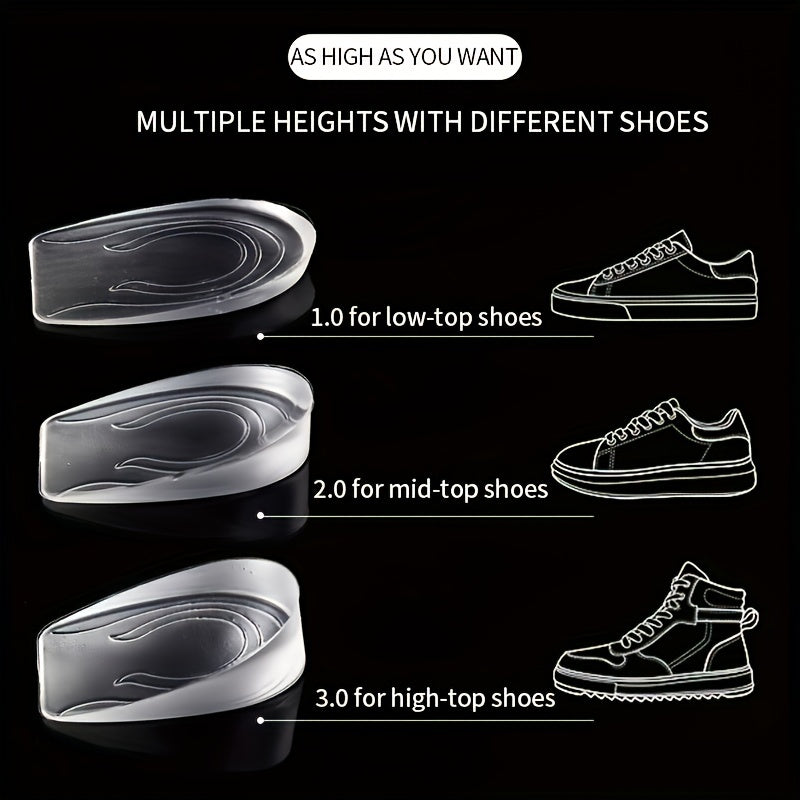 Transparent Heightened Insole Massaging Feet Care Gel Foot Pad Shoe Lift