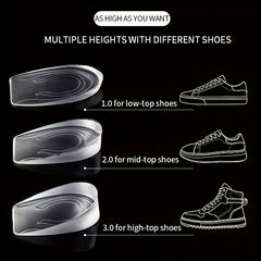 Transparent Heightened Insole Massaging Feet Care Gel Foot Pad Shoe Lift