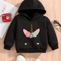 Baby Unicorn Cartoon Graphic Sweatshirt Kids Spring And Autumn Hoodie