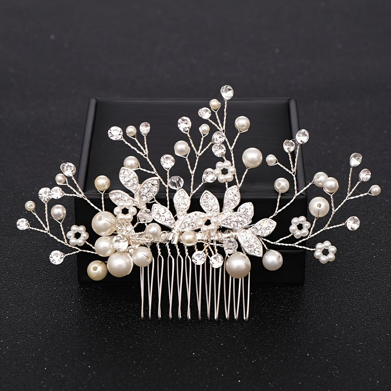 Rose Golden Hair Comb Wedding Hair Comb Bridal Hair Accessories