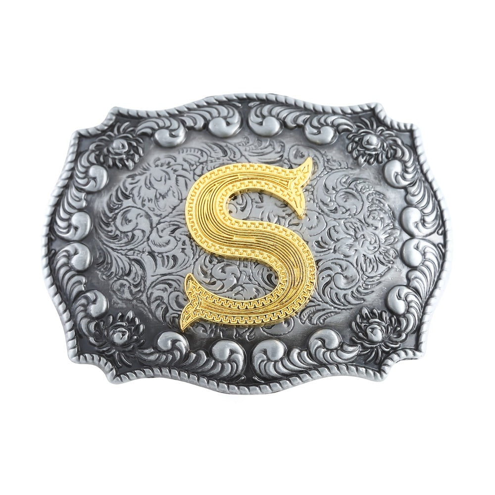 Western Cowboy Letter S Belt Buckle Personalised Casual