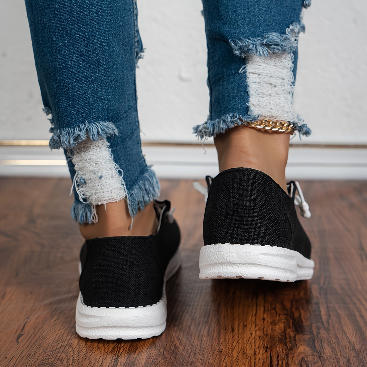 Women's Lightweight Lace Up Sneakers, Low Top Shoes