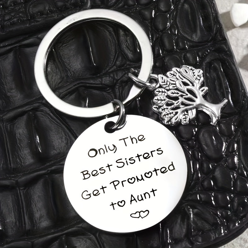 Stainless Steel Aunt Keychain Gift From Niece