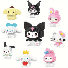 Building Blocks Cartoon Dolls Kuromi Meiru Rabbit Micro Diamond Toys