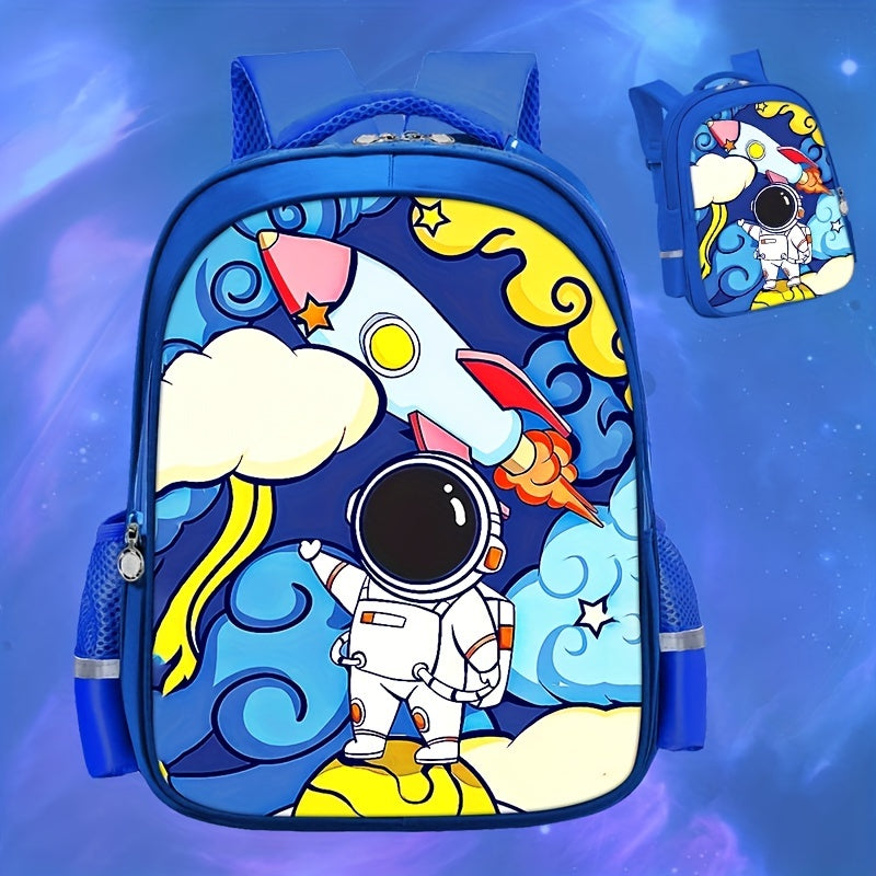 Rocket Moon Astronaut Schoolbag Laptop Bags Outdoor Sports Backpack