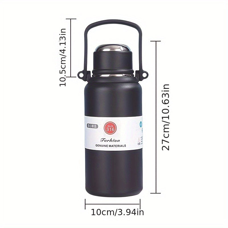 1200ml Stainless Steel Water Kettle Portable Insulated Cup for Outdoor Sports
