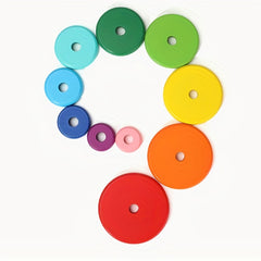Children's Puzzle Box Tower Rainbow Folding Toy