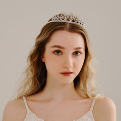 Rhinestone Alloy Crown Tiara Wedding Hairband