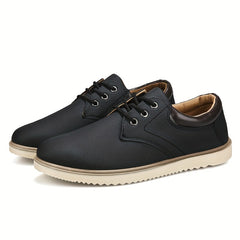 Men's Padded Collar Derby Shoes Lace up Front Business Formal