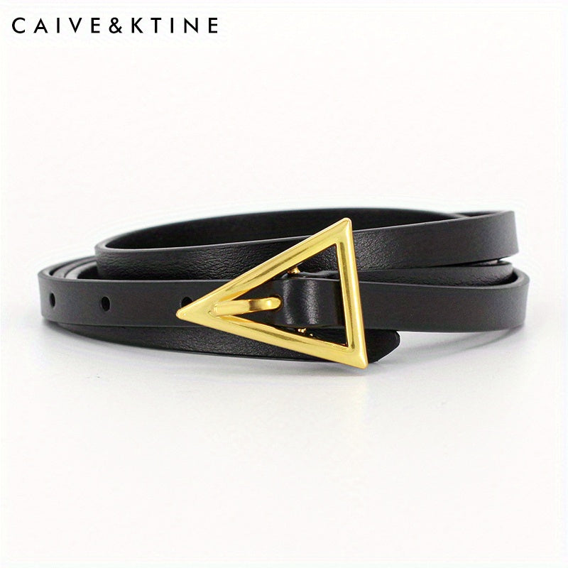 Triangle Pin Leather Belt for Women
