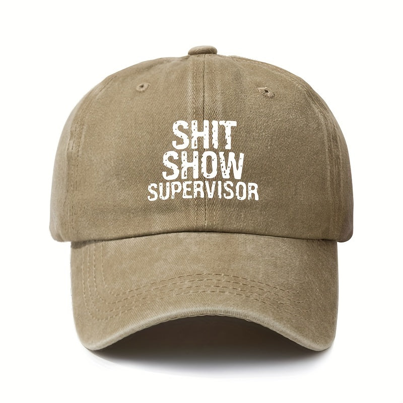 Unisex Letter Print Retro Baseball Cap Adjustable Sunscreen Hat