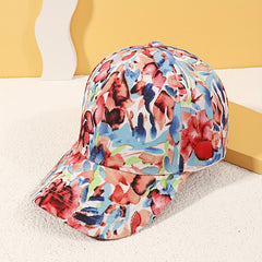 Colorful Floral Print Baseball Cap Breathable Casual Sunscreen Dad Hat