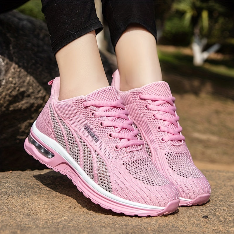 Women's Lace Up Running Shoes with Air Cushion - Outdoor Training Footwear
