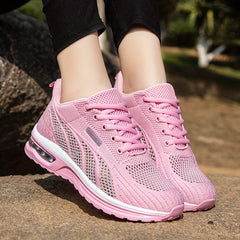 Women's Lace Up Running Shoes with Air Cushion - Outdoor Training Footwear