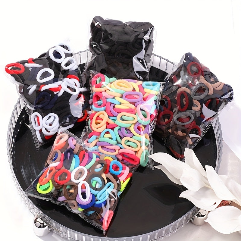 50 Piece Colorful Hair Ties Set - Cute Gift for Baby Girls
