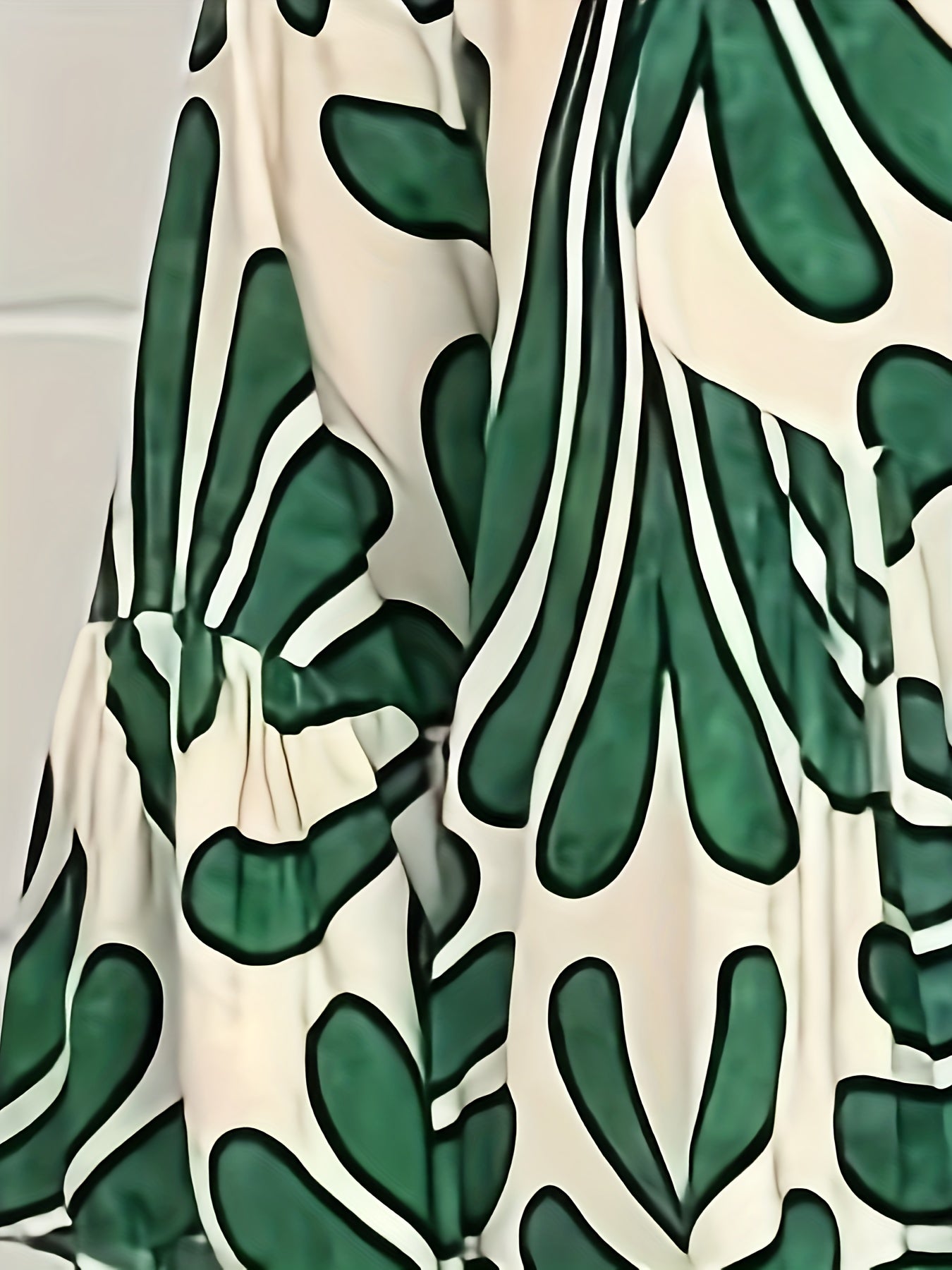 Women's Floral Print Bell Sleeve Maxi Smock Dress