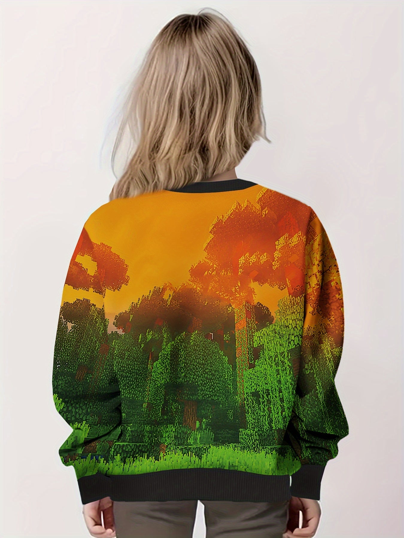 Forest Print Hoodies Boys Girls Hooded Sweatshirt