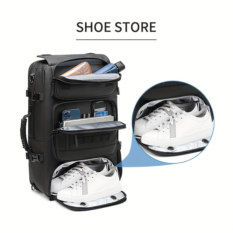 Men Travel Backpack Crossbody Bag 3 In 1 Large Capacity USB Charging Port