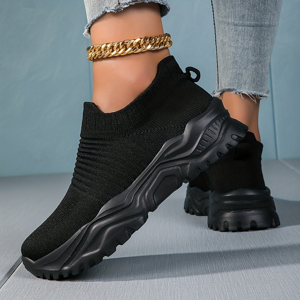Breathable Women's Running Shoes, Non Slip Sole, Thick Bottom