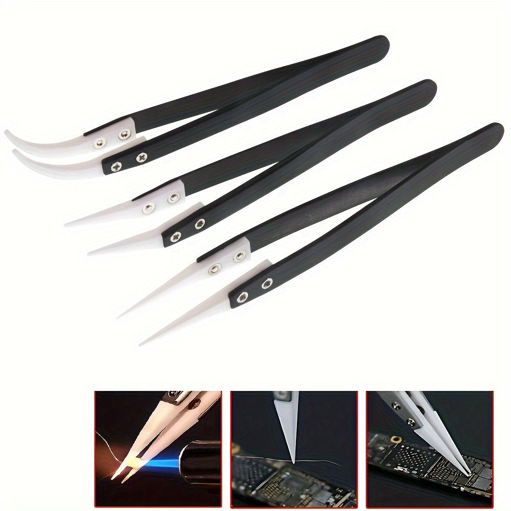High Temp Ceramic Tweezers Anti-Static Insulation
