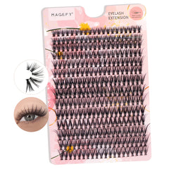 280pcs Mixed Size Thick Fluffy Fishtail Grafting Eyelashes 8-16mm