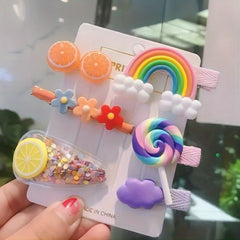 6pcs Girls Cartoon Hair Clips Hairpins Hair Accessories