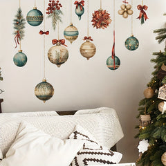 Christmas Wall Decal Merry Christmas Hanging Red Berry Wall Stickers