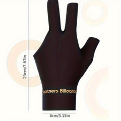 Spandex Snooker Billiard Glove For Left Hand Three Finger Billiard Accessories
